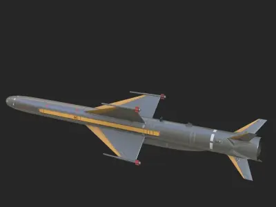 KD-88 air-to-surface missile AKD88 missile C-802AKG Low-poly 3D model