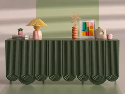 Modern Cabinet Design Free low-poly 3D model