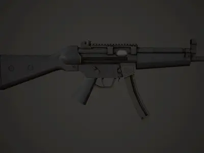 HK Mp5 Low Poly Low-poly 3D model