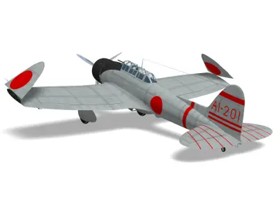 Aichi D3A Type 99 bomber Val 3D model