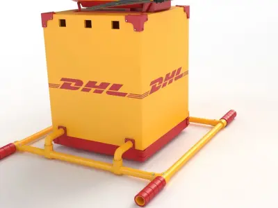 Quadcopter DHL Drone 3D model