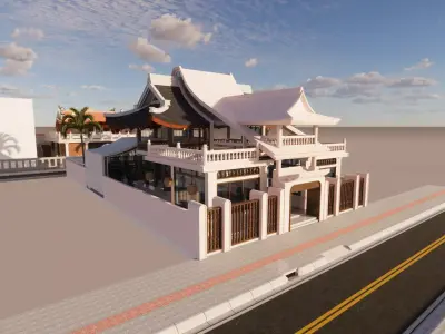 creative traditional structure Free 3D model