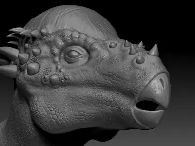Dinosaur Pachycephalosaurus Sculpt Project 3D model