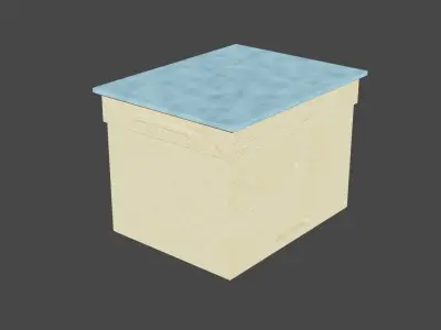 Bee Hive and honeycombs 3D Low-poly 3D model