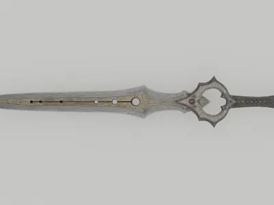Highly Detailed Ornate Fantasy Sword 3D model