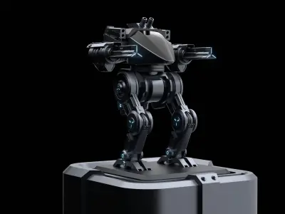 scifi robot 3D model