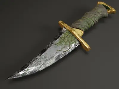 Stylized Dagger 3D Model Low-poly 3D model