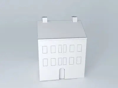Urban 19th Century House Low-poly 3D model