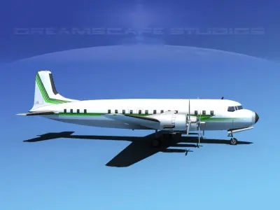 Douglas DC-7B Corporate 2 3D model