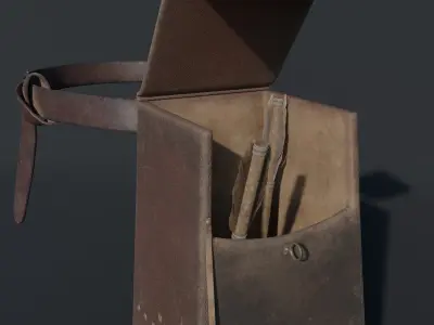 Carcaj - Aljaba Low-poly 3D model