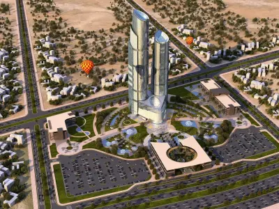 high rise building - commercial towers 3D model