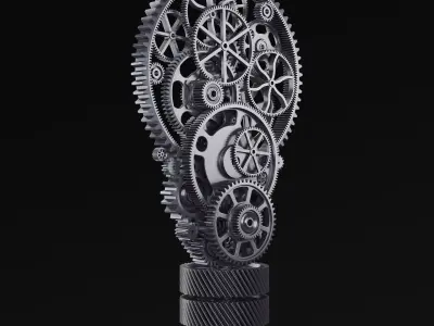 Light Bulb With Gears M 1 3D model