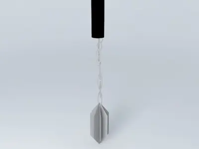 cat metal spoon with handle Free 3D model