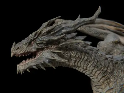 Ancient Dragon  Low-poly 3D model