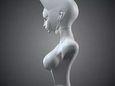 Cybernetic Succubus Bust PM-271 3D print model