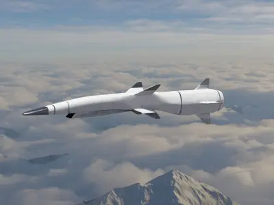 HYPERSONIC ROCKET Low-poly 3D model