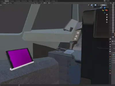 AIRBUS A340 COCKPIT 3D model