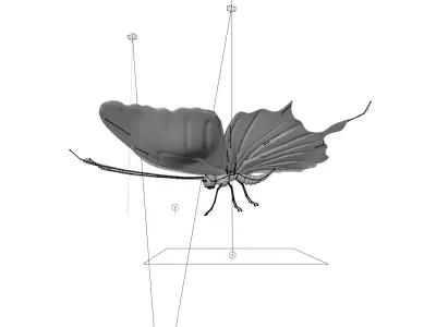 Fantasy Glowing Butterfly 3D Model Stylized Insect FBX Blender 3D model