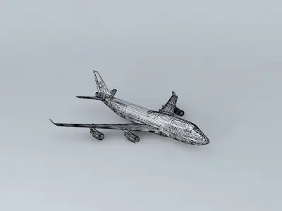 KLM 747-400 Free 3D model