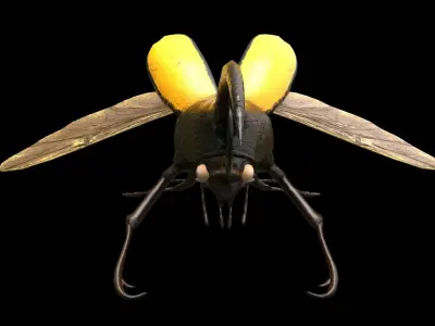 Hercules Beetle Low-poly 3D model