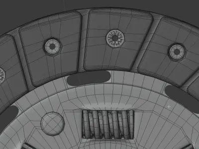 Spare parts for car clutch disk 3D model