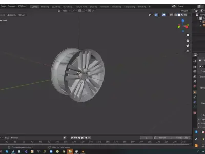 Disks for cars Low-poly 3D model