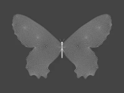 BFLY-001 Butterfly Low-poly 3D model