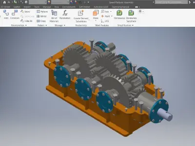 Speed Reducer Gearbox 3D model