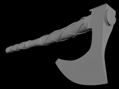 Viking Weapons Sword-Spear-Shield And Axe 3D model