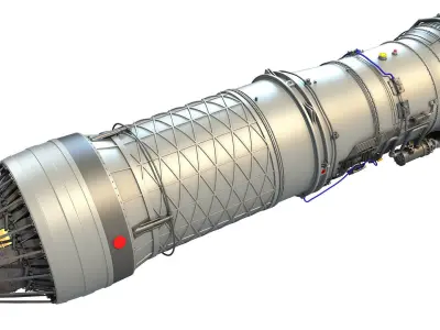 Military Afterburning Engine 3D model