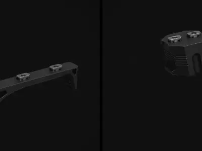 Weapon Grips Pack Low-poly 3D model