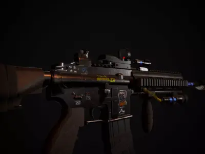 M4  HK416 Low-poly 3D model