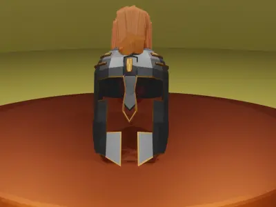 low poly helmet spartan Low-poly 3D model