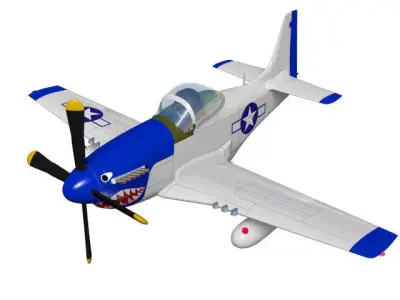 p-51d mustang 3D model