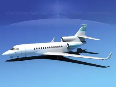 Dassault Falcon 7X V16 3D model