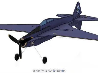 SS Control Line Aircraft Modified Bugatti 100p  3D model
