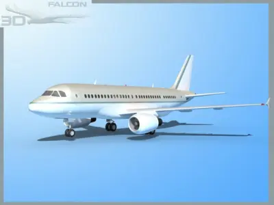 Falcon3D A319 Corporate 1 3D model