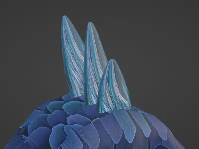 Blue bird Low-poly 3D model