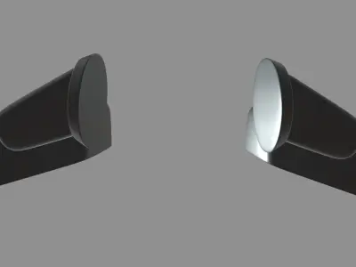 Car Mirror 012 Low-poly 3D model