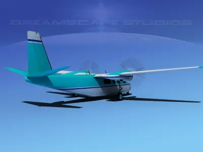 Rockwell Turbo Commander 690 V07 3D model