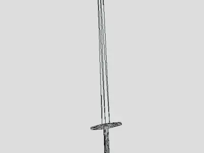Simple Long Sword Free low-poly 3D model