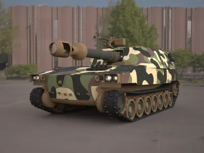 m109 howitzer tank 3d model 3D model