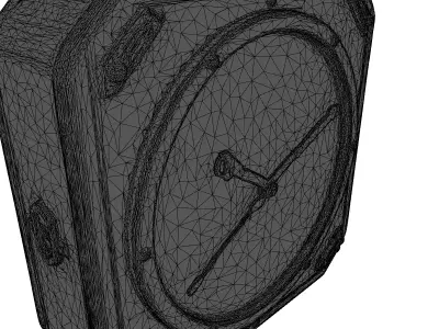 Industrial Military Style Wall Clock 3D model