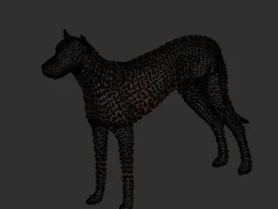 DOG WIREFRAME Free 3D model