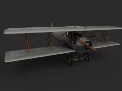 Hanceville Transparent Spad Miniature Model Plane Low-poly 3D model