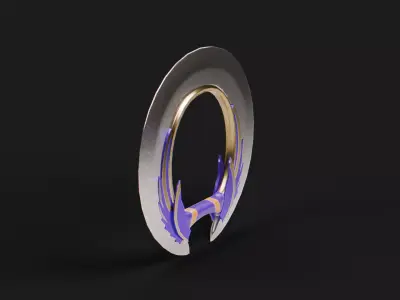 Stylized Magical Chakram Low-poly 3D model