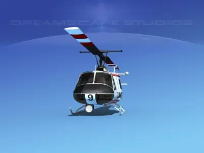 Bell 204 Chippewa Rescue 3D model
