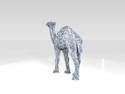 Dromedary Wireframe 3D model