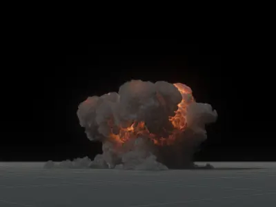 4 Explosion Animations High Resolution Pack 3D model