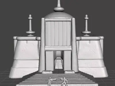 6MM SCALE MOS ESPA CITY HALL MINIATURE MODEL FOR SCIFI GAMES 3D print model